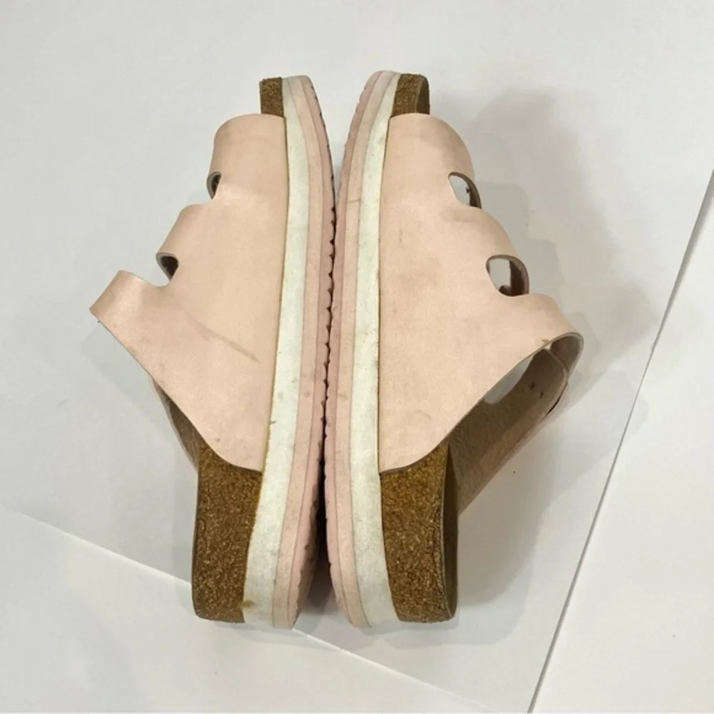 Birkenstock Papillo Metallic Pink Arizona sandals Slip On 3 Strap Leather Slides - Picture 5 of 12